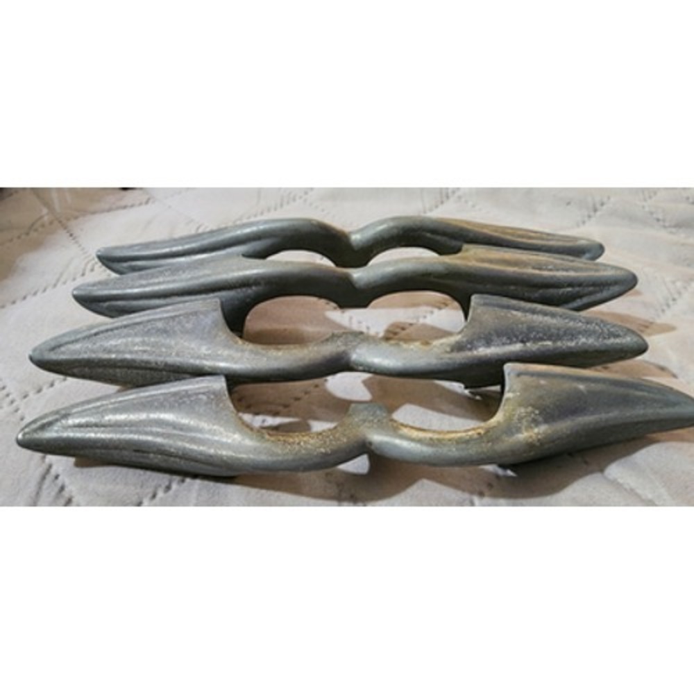 Vintage Mid Century Modern Drawer Pull Handles Atomic Rocket Design Metal Lot 4